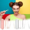thumbnail image 1 of LSLJS Stainless Steel Tongue Scraper Oral Care Tool for Fresh Breathing Reusable, Home Accessories, 1 of 9