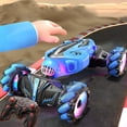 thumbnail image 4 of SIYTUAU Gesture And Handle Control Stunt Remote Control Car With Twist Feature Blue Abs Plastic Toy Gift For Kids Rc Car Blue, 4 of 9