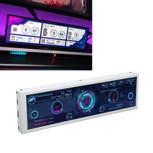 Moniteur informatique Temp, PC CPU Éditeur de thème multi-fonctions automatique de moniteur de données 8.8 1 cm IPS Pour le bureau