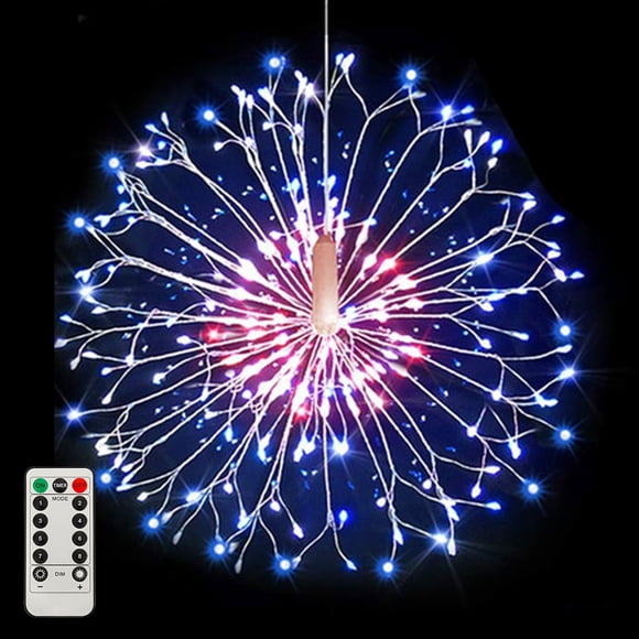 Lumière à Fil 200 LED Starburst Feu d'Artifice Lumières de Jardin Étanches Lustre Suspendu Lumière Gazebo Extérieur Décorations de Noël