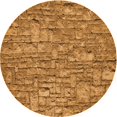 thumbnail image 1 of Ahgly Company Machine Washable Indoor Round Transitional Mahogany Brown Area Rugs, 4' Round, 1 of 7