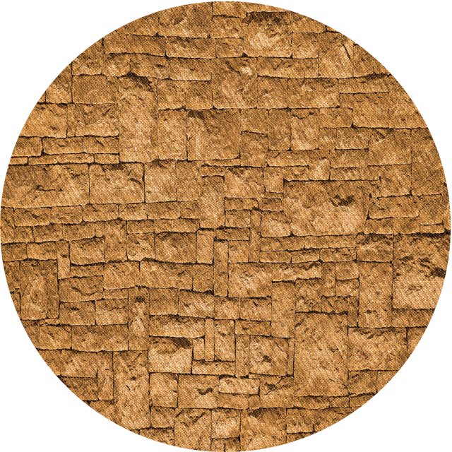 Ahgly Company Machine Washable Indoor Round Transitional Mahogany Brown Area Rugs, 4' Round