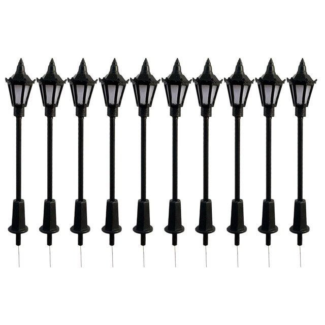 10pcs Micro Landscape Mini Street Lamps Mini House Street Lights Micro Landscape Lights 1:75