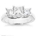 thumbnail image 1 of 1 1/2ct Diamond Three Stone Engagement Anniversary Ring 14K White Gold Lab Grown, 1 of 2