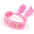 thumbnail image 2 of Bohemia Embroidery Woven Tassel Bracelets for Women Handmade Adjustable Rope, 2 of 6