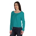 thumbnail image 4 of Inkmeso T-Shirt en Coton à Manches Longues Style de Rue T-Shirt à Encolure Dégagée pour Femmes Porter, 4 of 7