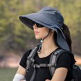 thumbnail image 4 of CSChome Fisherman Hat Wide Brim Shawl Design Windproof Fisherman Hat Lightweight Ponytail Visor Hat, 4 of 6
