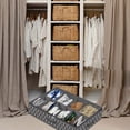 thumbnail image 1 of Bedroom Underbed Shoe Storage Foldable Organizer with Lid and Visible Clear Boxes for Closet Organization in Home Textile Storage, 1 of 3