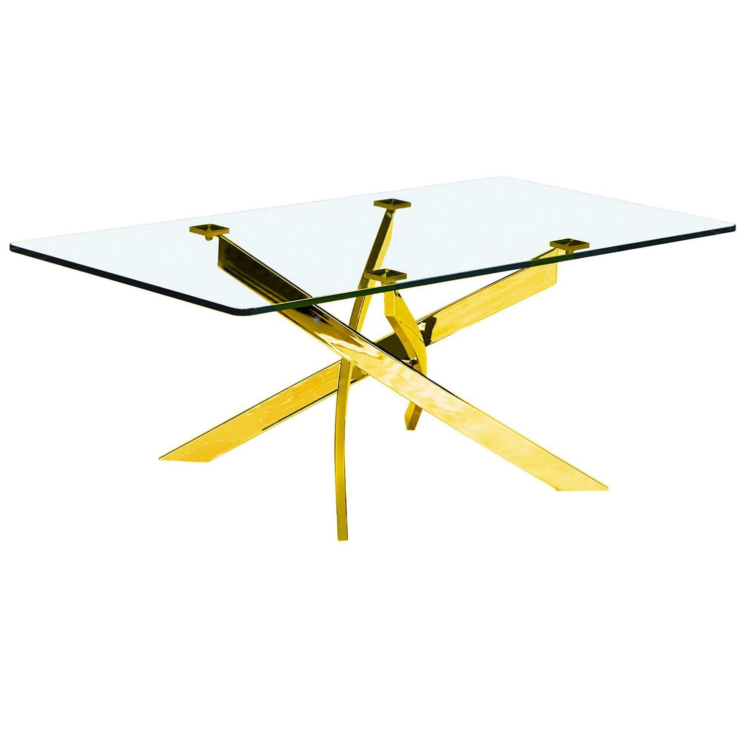 Table basse canadienne Genesis rectangulaire or