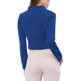 thumbnail image 3 of INSPIRE CHIC Veste Blazer Courte Sans Col pour Femme, de Travail/bureau/affaires Décontracté, 3 of 7