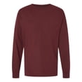 thumbnail image 1 of Hanes Mens ComfortWash Garment Dyed Long Sleeve Tee, M, Maroon, 1 of 4