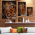 thumbnail image 2 of Designart - Dark Orange Digital Art Fractal Flower - Floral Canvas Art Print, 2 of 2