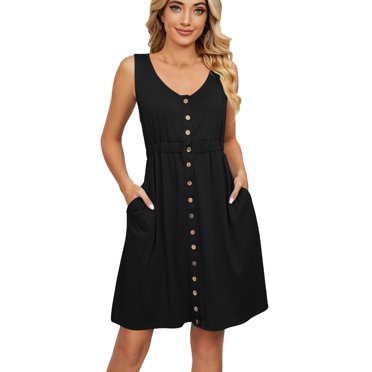 RKSTN Robe d'Été pour Femmes Décontractée Col en V Nœud Torsadé devant Sans Manches Maxi Robe Été Plage Taille Haute Longueur Cheville avec Poches
