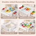 thumbnail image 4 of INFANS 8 in 1 Baby High Chair, Converts to Kids Table and Chair Set, with Drawing Whiteboard Building Block Tabletop, Suitable for Dinning Studying Playing, 4 of 9