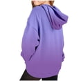 thumbnail image 2 of MIASHUI Chandails à Capuche pour Filles Dégradé Manches Longues Surdimensionnés, Violet, 7-8 Ans, 2 of 7