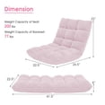 thumbnail image 3 of Costway Chaise de Sol Réglable à 14 Positions, Chaise de Jeu Paresseuse Pliante, Sofa Coussiné, Nouveau, Rose Pâle, 3 of 10