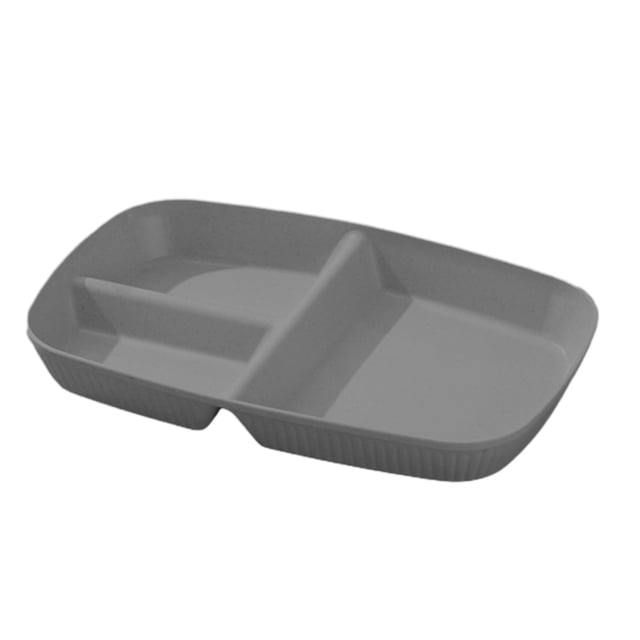 YIMWNYI Rectangular Compartment Tray, Party Tray, 3-Compartment Dinnerware, Easy to Clean Plastic Organizer, Thick Bottom Design, Multifunctional Tableware for Parties and Picnics