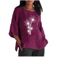 thumbnail image 2 of Chemises pour Femmes Été Aguichant Imprimé Régulier à Boutons Col Rond Manches Courtes Femmes Manches Courtes Haut Blouses de Travail pour Femmes Bureau en Liquidation, 2 of 5