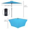 thumbnail image 3 of Outsunny Pare-Soleil Extérieur Demi-Rond de 9 Pi pour Fenêtre avec 5 Baleines, Bleu Pâle, 3 of 10