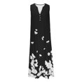 thumbnail image 5 of FcBaudy Camisole Sans Manches Col en V, Robes d'Été pour Femmes, Robes d'Été Décontractées Design Dégradé Sans Manches Col en V Longue Robe Femme, 5 of 5