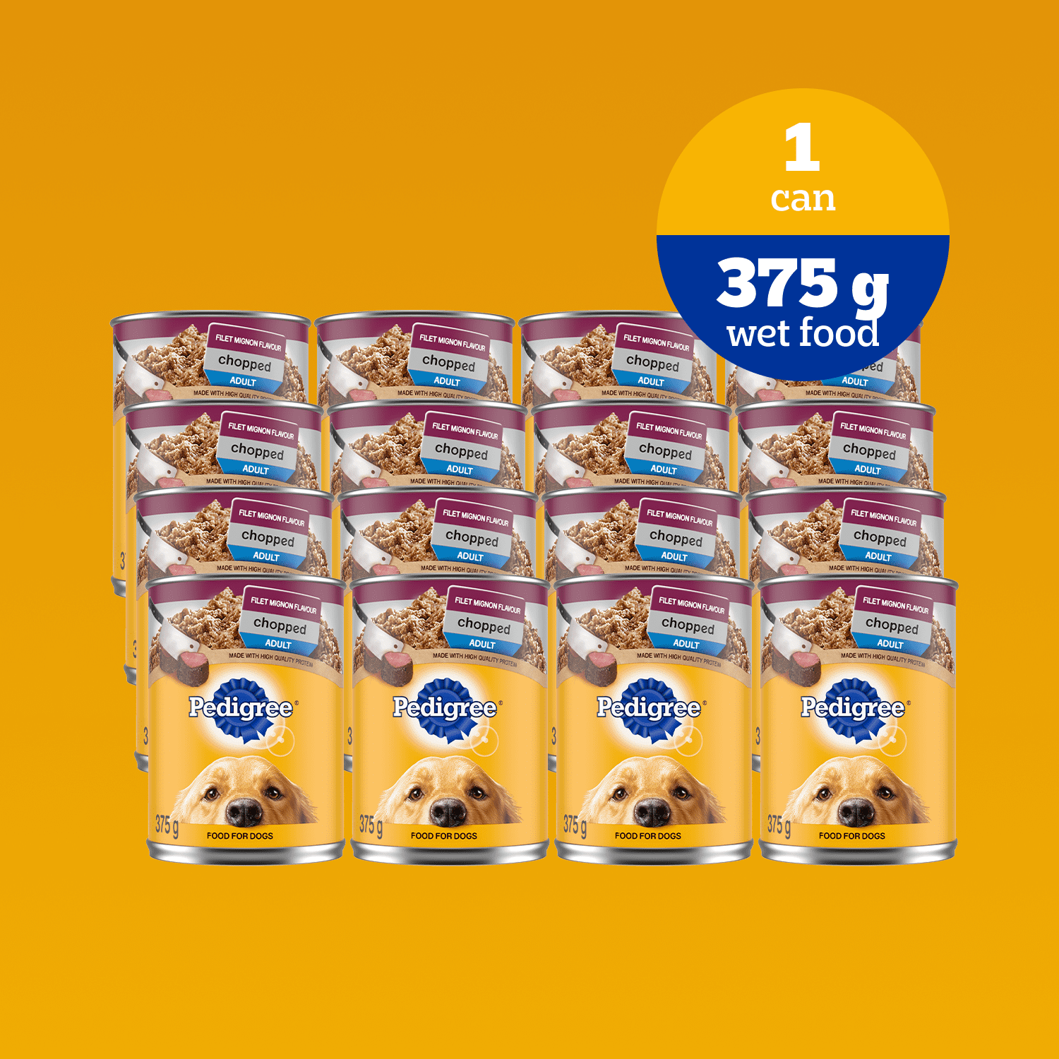 Pedigree Chopped Filet Mignon Flavour High Protein Wet Dog Food