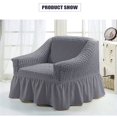 thumbnail image 4 of 2024 1 Piece Sofa Slipcover with Pleated Ruffled Skirt Washable High Stretch Durable Furniture Protector 3 Seater Pine Green, 4 of 9