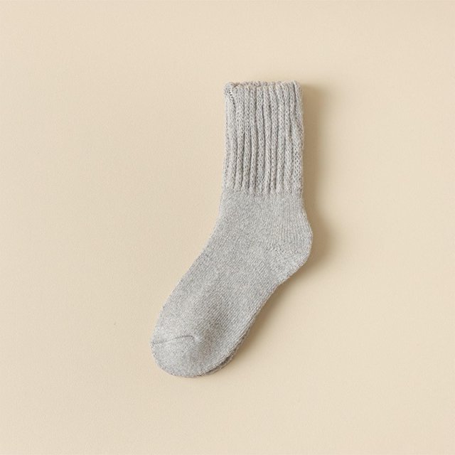 RXIRUCGD Bas pour Femmes Couleur Unie (Gris)