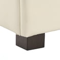 thumbnail image 3 of CorLiving Antonio Premium Faux Leather Deluxe Double Storage Ottoman with Wood Legs, 3 of 9