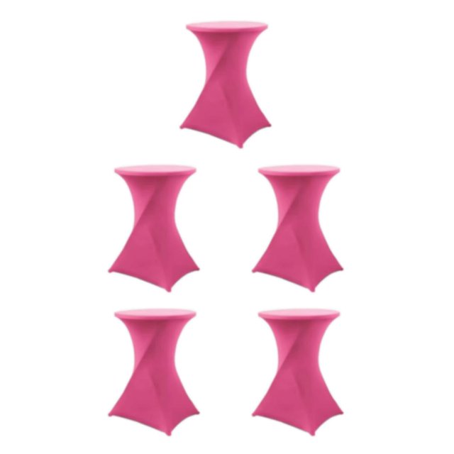 Wweixi Versatile Elastic Cocktail Table Set Fitting For Any Occasion Environmentally Friendly Polyester Rose Red 5Set
