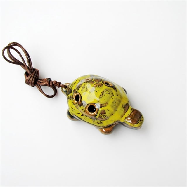 TopLLC Tools&Home Improvement Musical Instrument Beginners Turtle Musical Instrument 6 Hole Ceramic Hole Flute White Porcelain Children Wind Instrument Decorative products