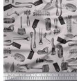 thumbnail image 1 of Soimoi Gray Heavy Canvas Fabric Gardening Tools & Hardware Print Fabric by Yard 58 Inch Wide, 1 of 5