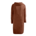 thumbnail image 4 of Women‘s Long Large Classic Cardigans Cable Knit Hood Sweater Oversized Button Duster Coat with Pocket 2024, 4 of 5