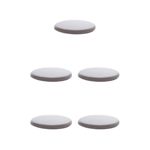 Baohd Coussin de Chaise Rond Fait de Polyester et de Coton à Mémoire pour le Confort Coussin Rond Coussin d'Assise Coussinets de Chaise Gris Pâle 40X40cm 5Ensemble