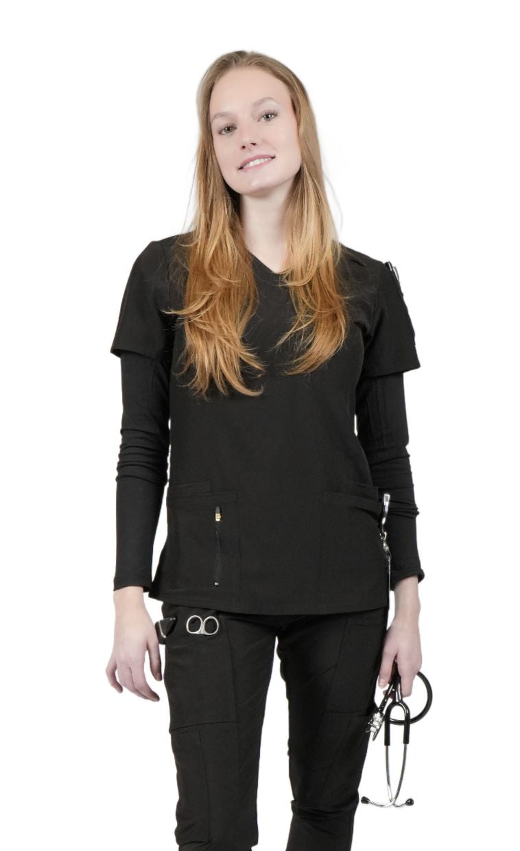 Haut Zinnia Scrubs à col en V