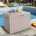 thumbnail image 2 of EasyUp 45 Gallon Resin Deck Box, Lockable Patio Outdoor Storage Box for Furniture, Garden Tools and Tools Storage, Waterproof Outside Storage Boxes（Grey）, 2 of 7