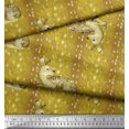 thumbnail image 2 of Soimoi Green Georgette Viscose Fabric Deer Animal Skin Print Sewing Fabric BTY 44 Inch Wide, 2 of 3