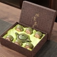 thumbnail image 1 of karymi Ice Crackle Glaze Ceramic Tea Set Gift Box, 1 Teapot and 6 Cups Light Blue Green Multi Color, Traditional Chinese Style for Home Office Gathering Party Favors, 1 of 5