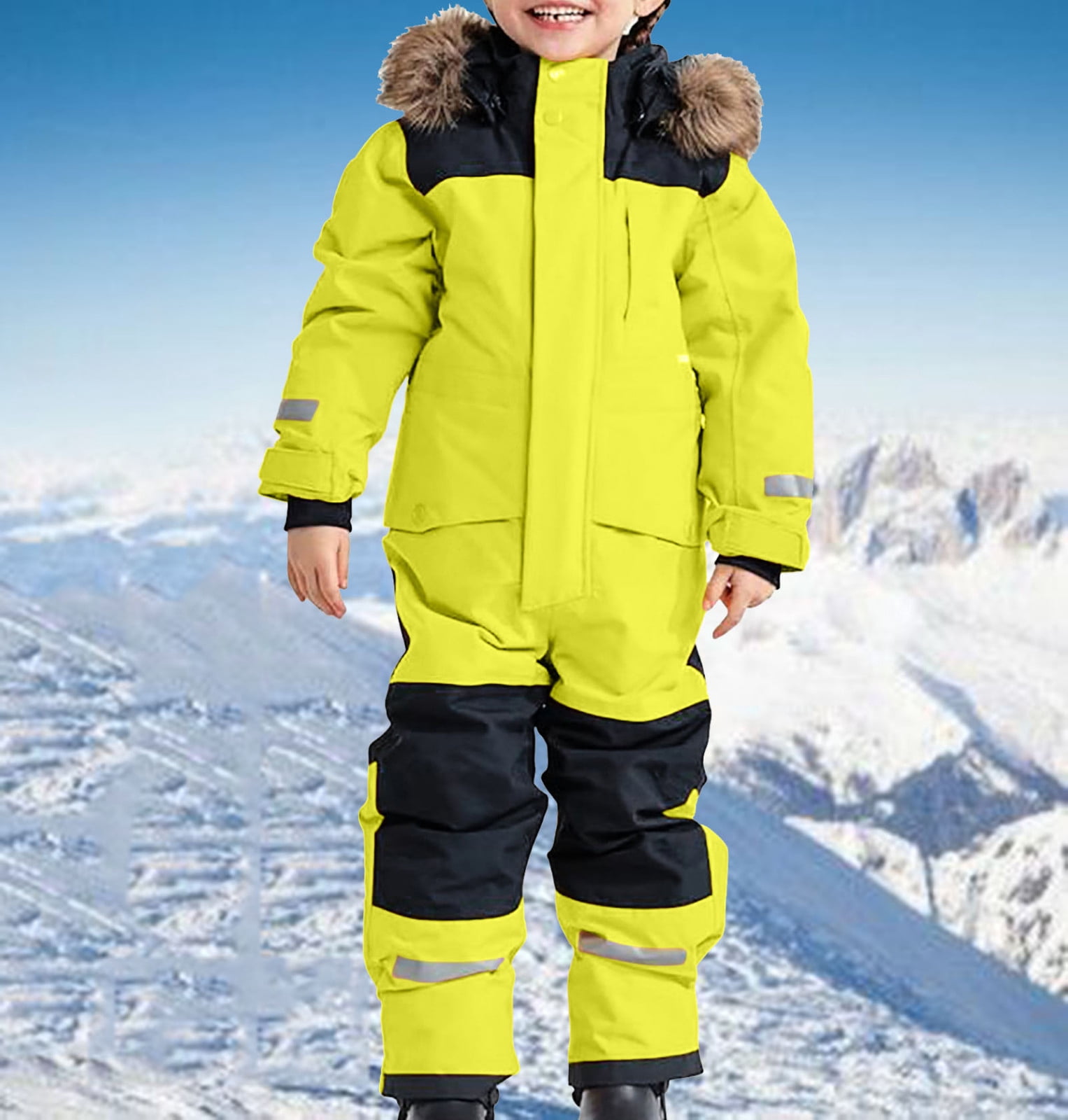 XZNGL Kids Girls Boys Colorful Siamese Snowsuits Ski Suits Jackets Winter Jumpsuits