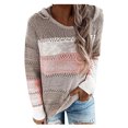 thumbnail image 1 of Fridja Mode Femme Col Rond Manches Longues Automne T-Shirt Impression Chemisier Tops, 1 of 7