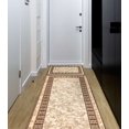 thumbnail image 1 of Gloria Non Slip Rubber Back Washable Kitchen Rug Runner Mat Carpet Beige 2'x7', 1 of 6