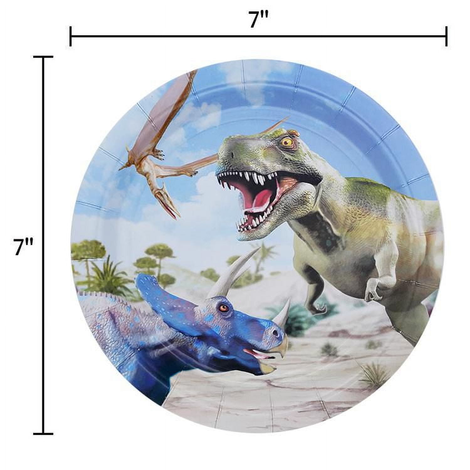 Assiettes en papier T-Rex 7"