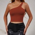 thumbnail image 4 of AherBiu Hauts de Sortie pour Femmes, Camisole Sans Manches à Épaules Dénudées, Ajustée, Moulante, Extensible, Hauts Courts, 4 of 7