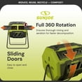 thumbnail image 3 of Sun Joe Dual Chamber Outdoor Tumbling Composter, Compost Tumbler w/Sliding Doors, 42 Gal, 3 of 8