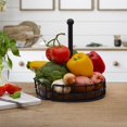 thumbnail image 3 of Pfaltzgraff Anvil Cage Condiment Table Caddy 9.5x9.5x10.25 Inch Black, 3 of 5