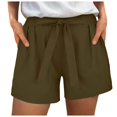 thumbnail image 1 of Yammkia Short de Course pour Femmes Shorts de Course pour Femmes avec Doublure Shorts Athlétiques pour Femmes Shorts à Séchage Rapide avec Poches pour la Marche le Gym la Randonnée (Vert Armée, TG), 1 of 7