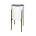 thumbnail image 3 of Stratton Home Decor Stand de Plante en Métal Blanc et Or, 3 of 5