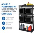 thumbnail image 3 of Gracious Living 4 Shelf Ventilated Garage Shelving Kit with 4 Bins & Lids, 3 of 9