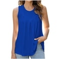 thumbnail image 1 of Timegard Camisoles pour Femmes Col Rond Sans Manches Froncées Élégantes Tuniques Décontractées à Porter avec des Leggings, 1 of 4