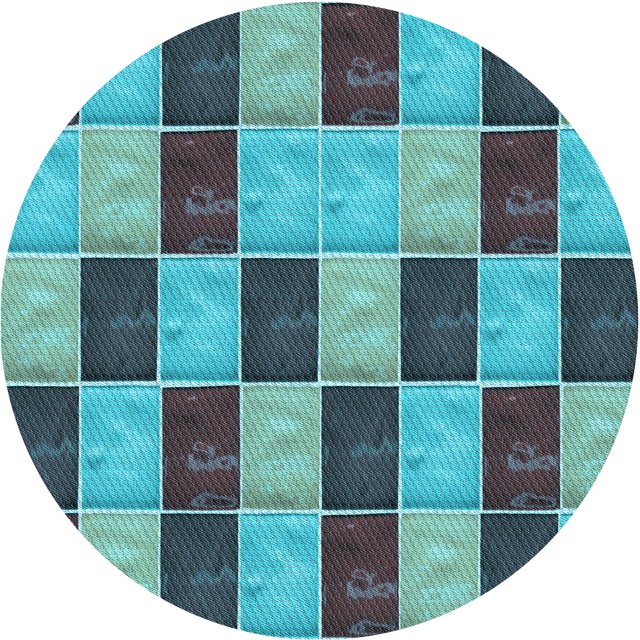 Ahgly Company Tapis Rond Lavable en Machine Intérieur Transitionnel Turquoise Vert, 6 Pieds Rond