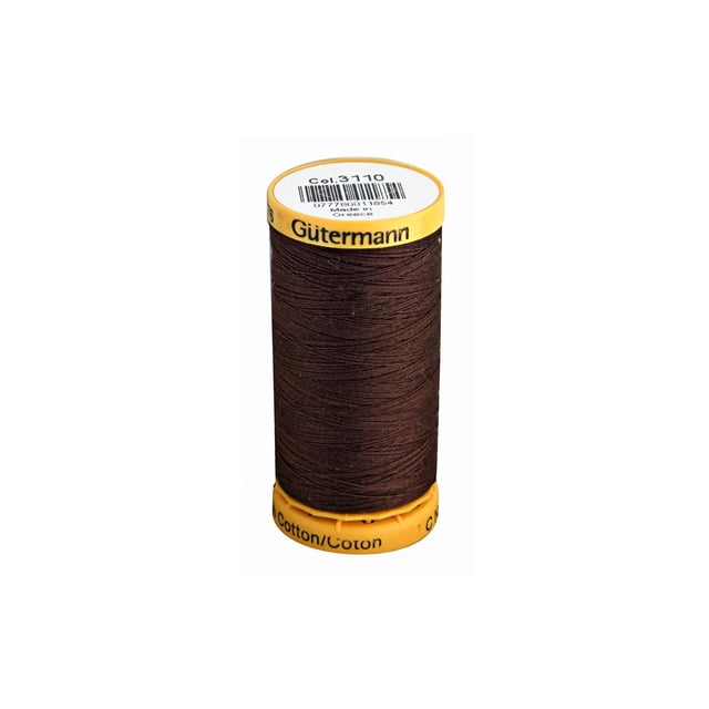 GÜTERMANN coton 50wt fil, 250 m (273.4 yd), noir, Strong & Lustrous for Sewing